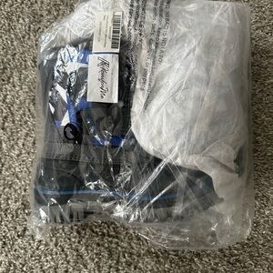 Blue and Black Boots